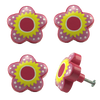 Kids drawer knob Flower shape POFLEUR X4
