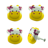 Kids drawer knob Cow shape POVACA X4